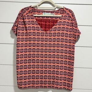 Aventura (REI) women's Spectra top graphic pattern made in India t-shirt size M